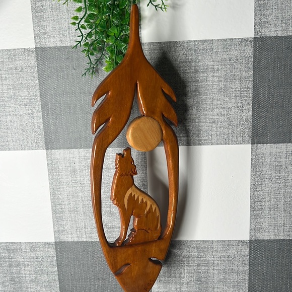 Vintage Accents Howling Wolf Wood Wall Accent Poshmark